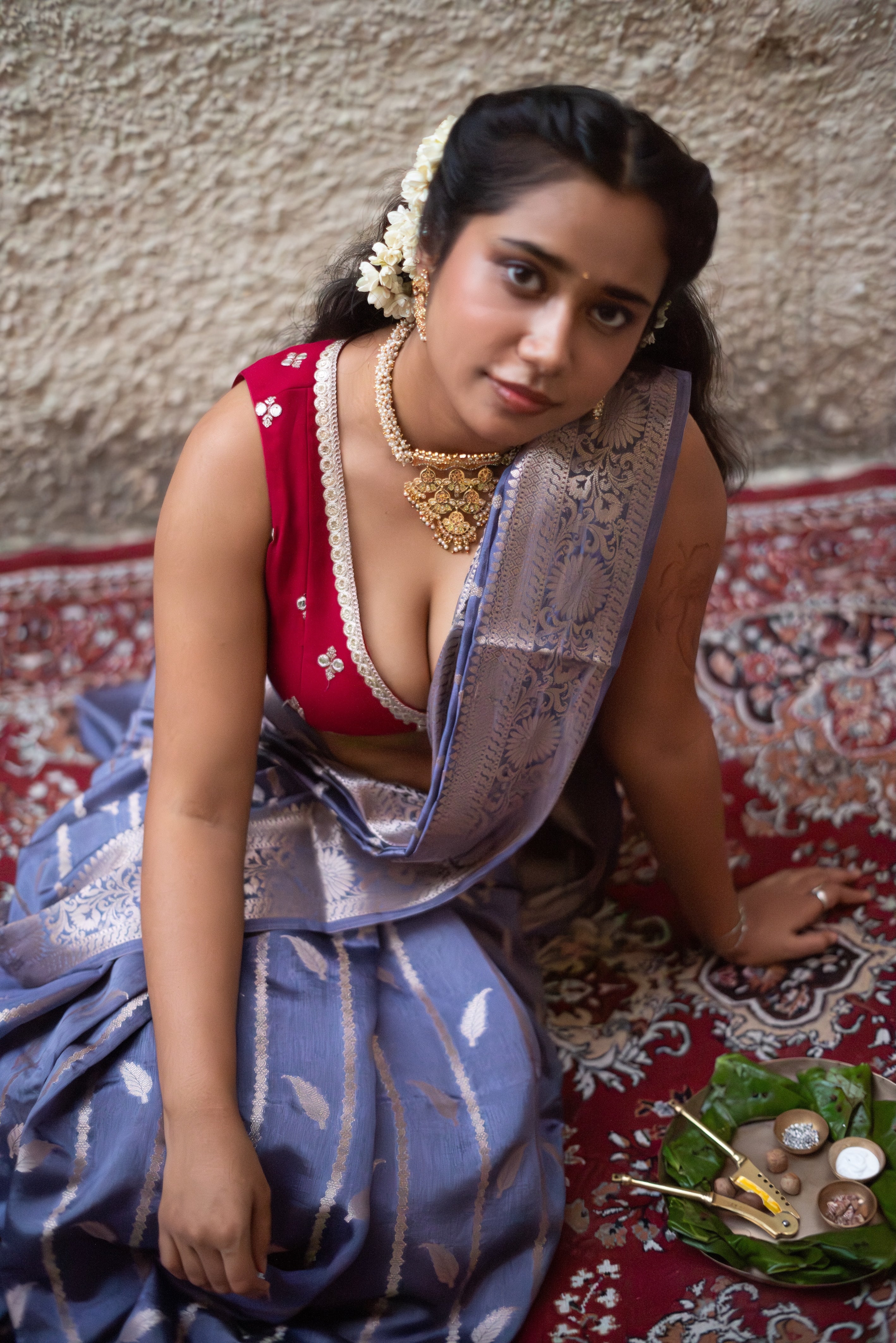 Pure Raw Mango Silk Handloom Banarsi Saree | Indepence Blue
