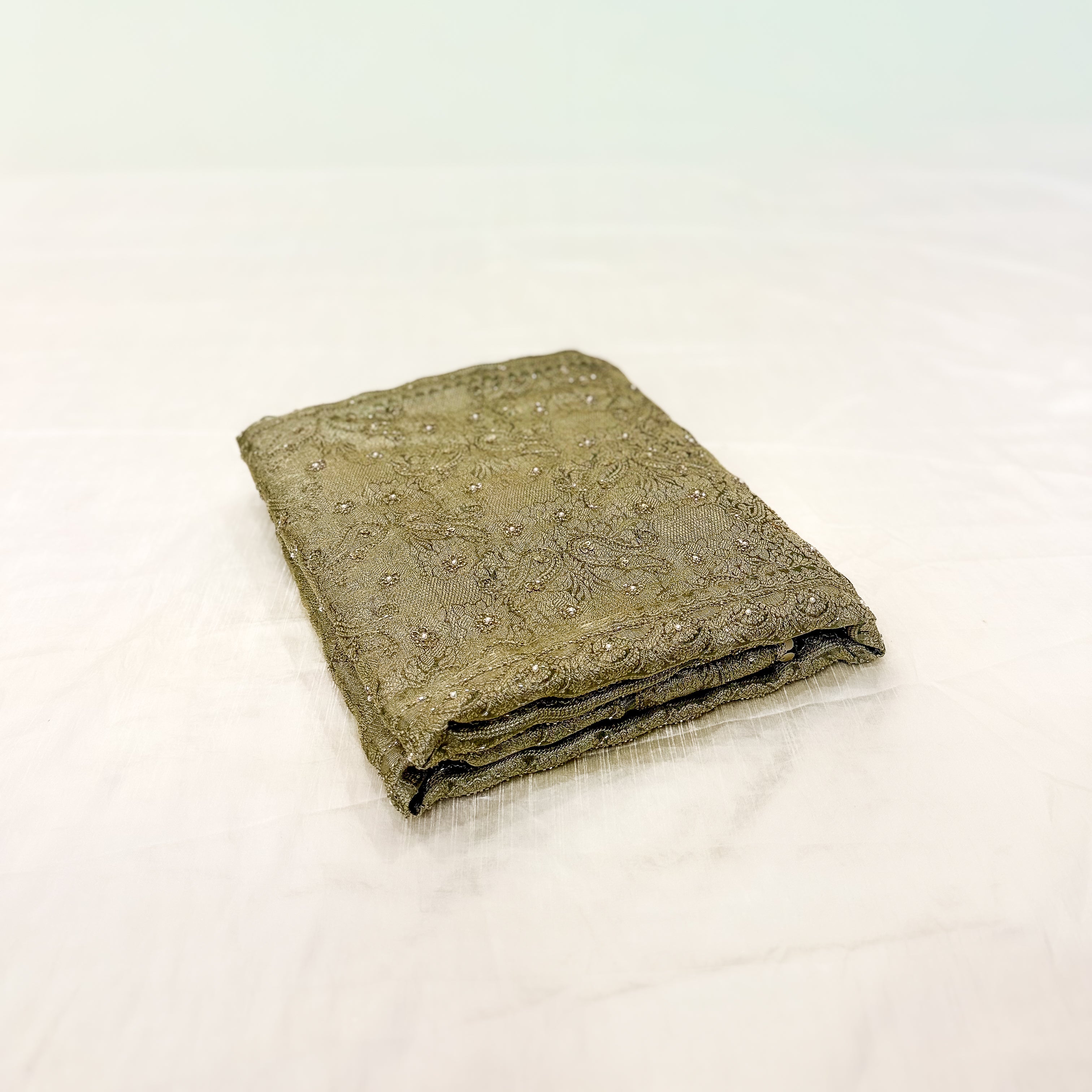Pure Rupa Tissue Silk Banarsi Saree | Kale Green