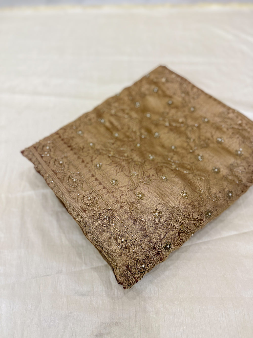 Pure Rupa Tissue Silk Banarsi Saree | Coffee Brown