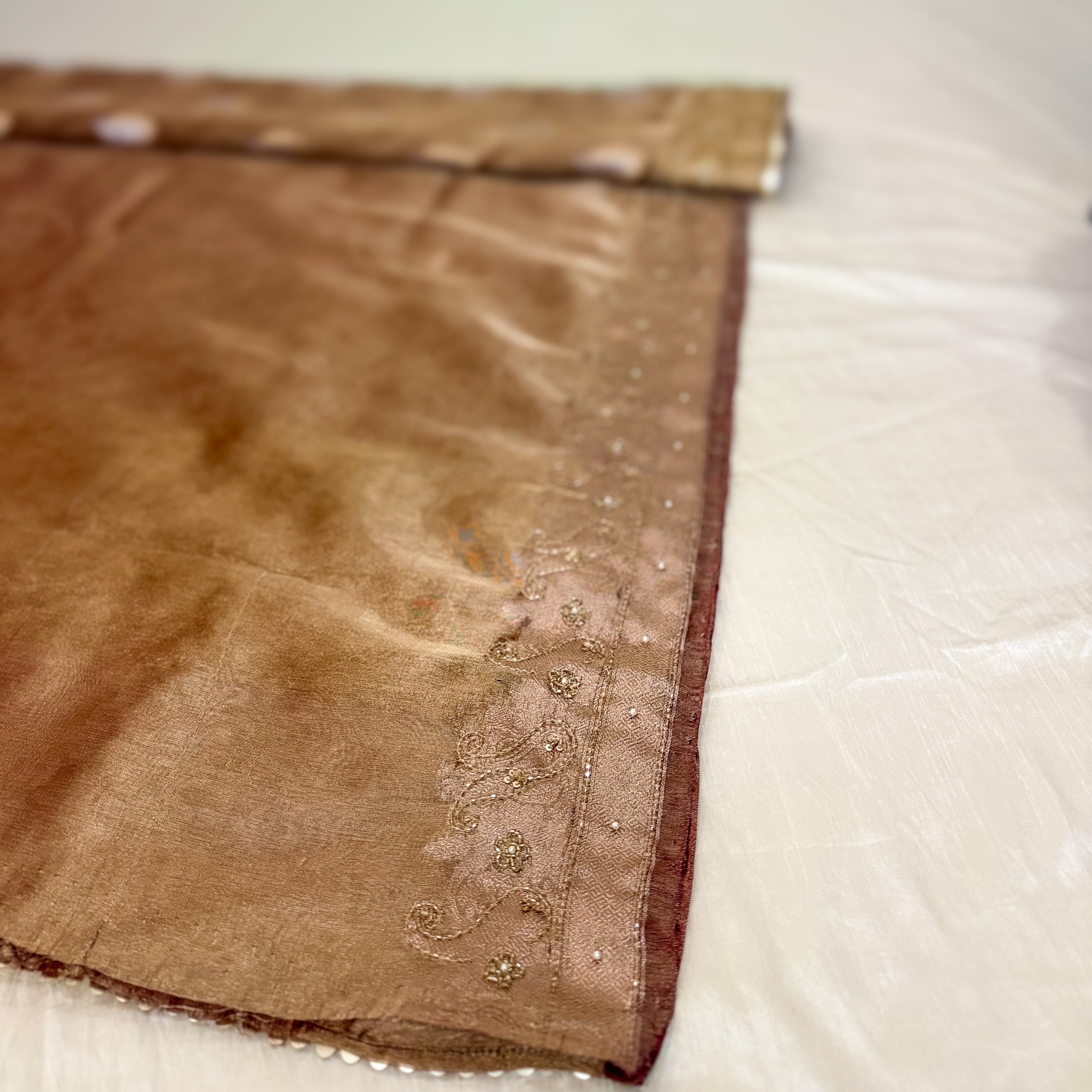 Pure Rupa Tissue Silk Banarsi Saree | Coffee Brown