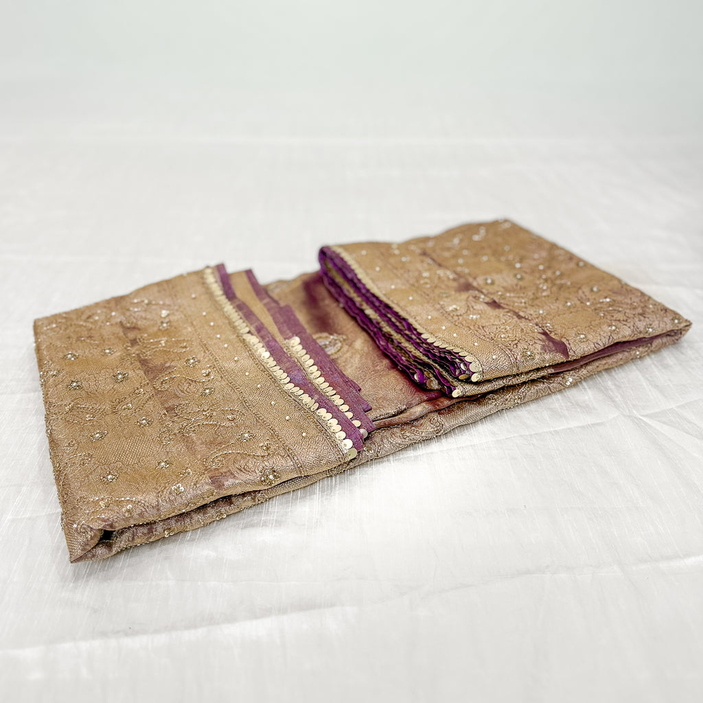 Pure Rupa Tissue Silk Banarsi Saree | Dark Purple | Wedding Collection