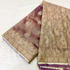 Pure Rupa Tissue Silk Banarsi Saree | Dark Purple | Wedding Collection