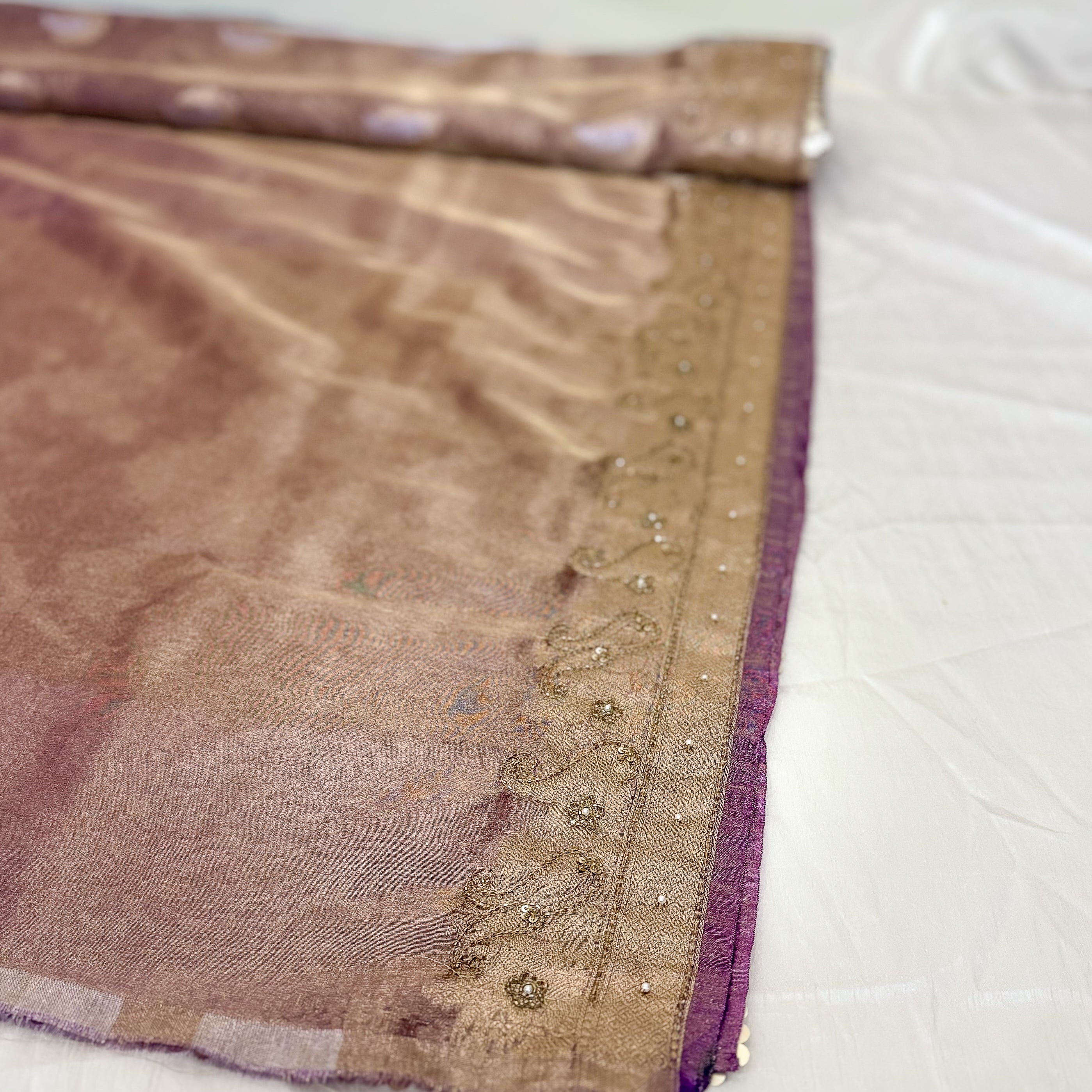 Pure Rupa Tissue Silk Banarsi Saree | Dark Purple | Wedding Collection