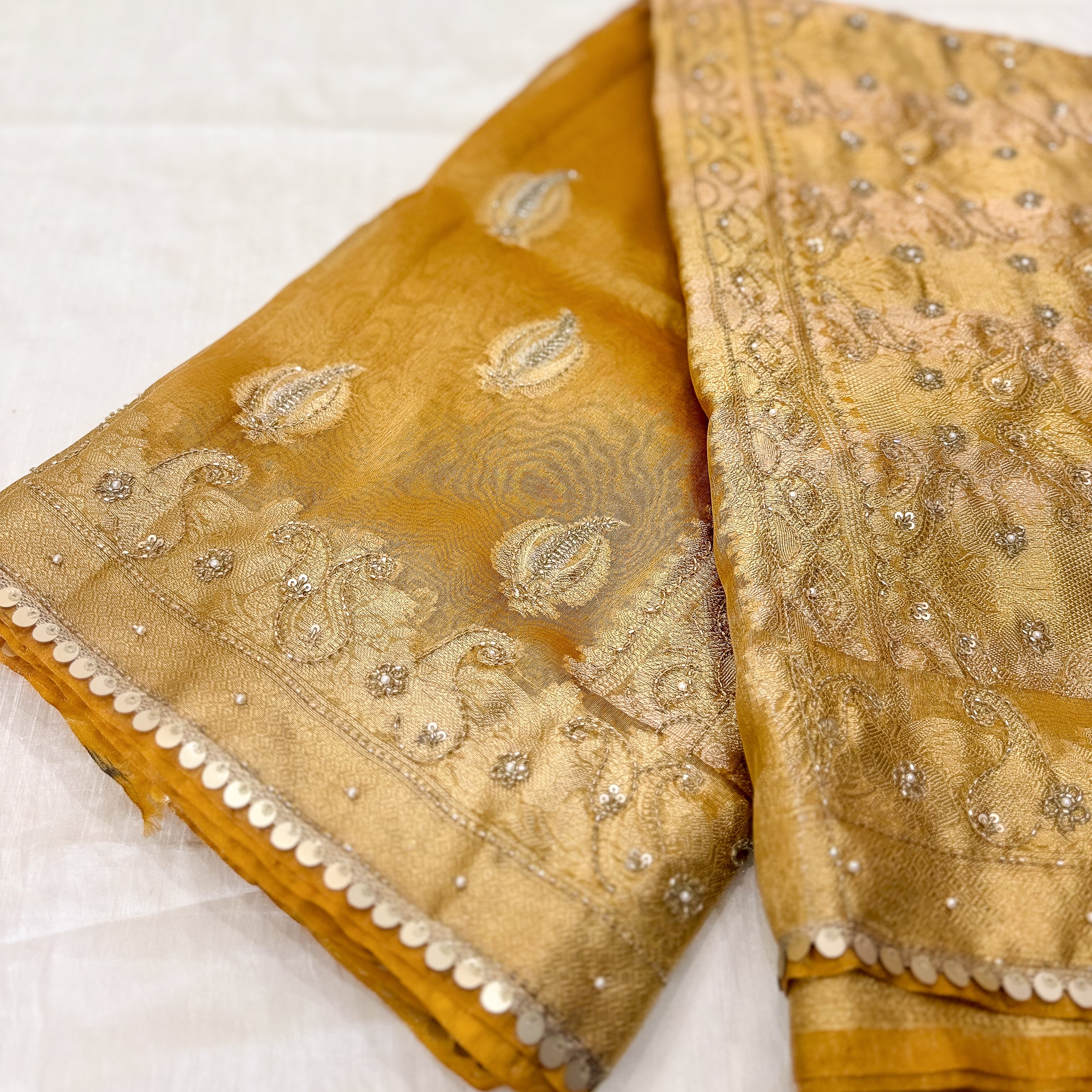 Pure Rupa Tissue Silk Banarsi Saree | Haldi Yellow