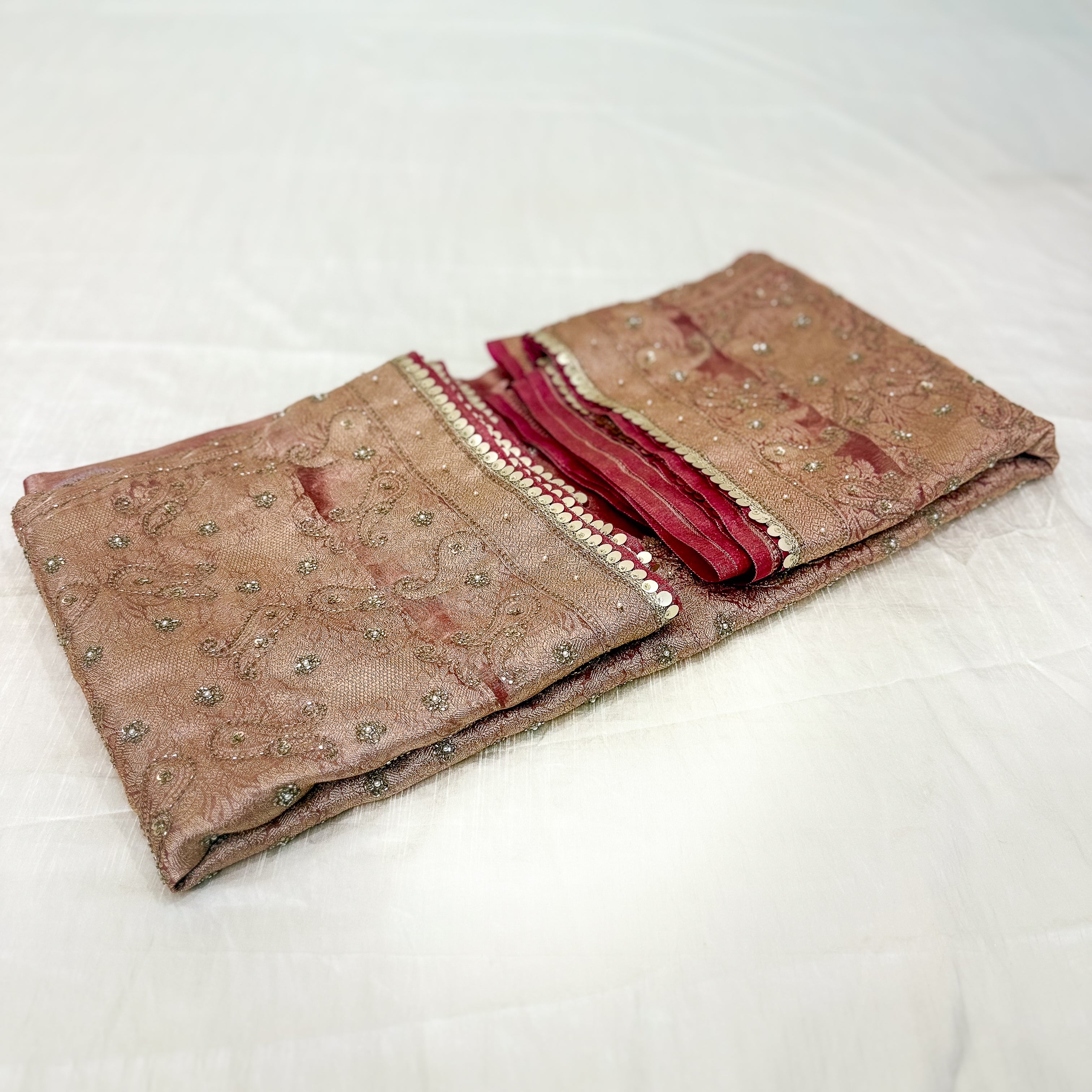 Pure Rupa Tissue Silk Banarsi Saree | Rubine Red | Wedding Collection