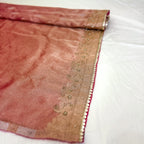 Pure Rupa Tissue Silk Banarsi Saree | Rubine Red | Wedding Collection