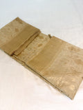 Golden Cotton Banarsi Saree with zari border | Gold