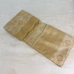 Beige Cotton Banarsi Saree with zari border | Beige
