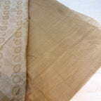 Beige Cotton Banarsi Saree with zari border | Beige