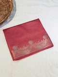Pure Raw Mango Silk Handloom Banarsi Saree | Dusty Rose