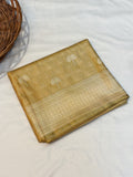 Mashroo Silk Banarsi Saree | Golden