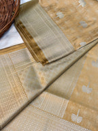 Mashroo Silk Banarsi Saree | Golden