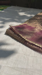 Pure Rupa Tissue Silk Banarsi Saree | Dark Purple | Wedding Collection